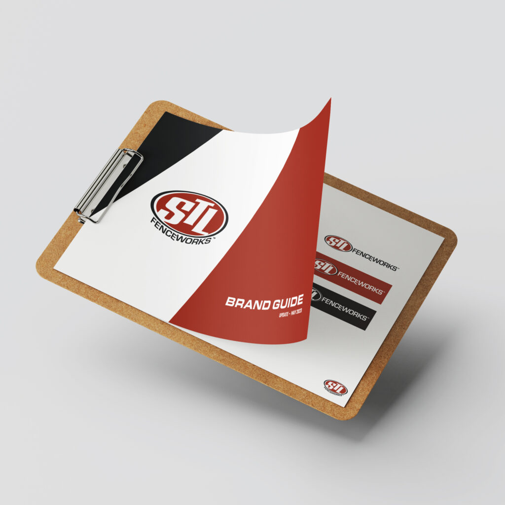 STL Fenceworks Brand Guide on Clipboard
